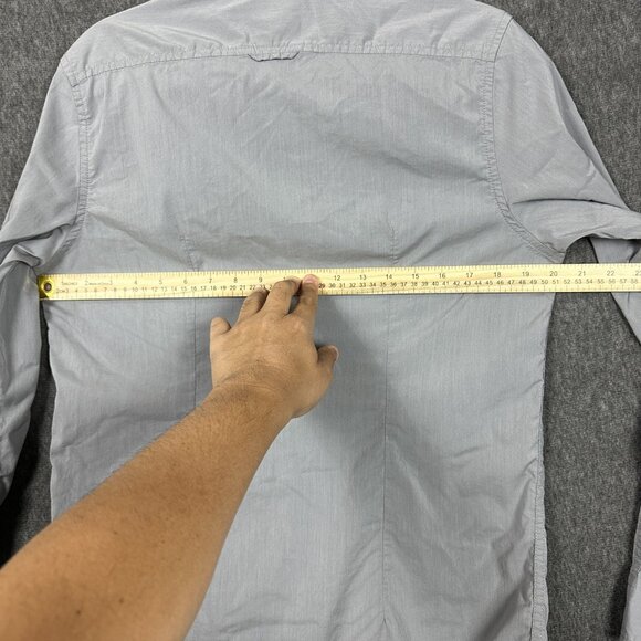 Prana Shirt Mens Small Gray Long Sleeve Button Down Sustainable Stretch Casual - Picture 8 of 13